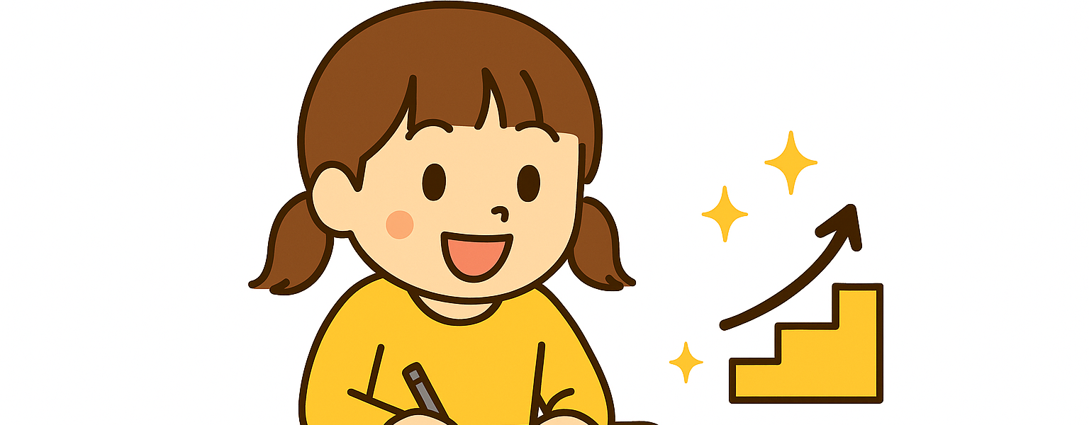 練習に取り組む子どものイラスト